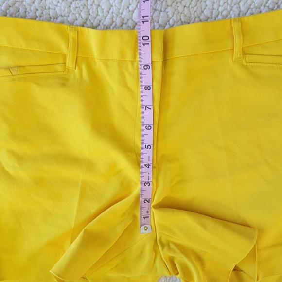 NWT Tahari Yellow Gold Canary Womens Twill Shorts Colorful Summer Size 14 - Picture 10 of 11